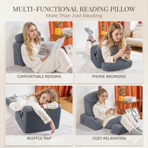 Reading Pillow for Adults, Back Pillow for Bed Sitting Up, Backrest Pillow for - Image 7