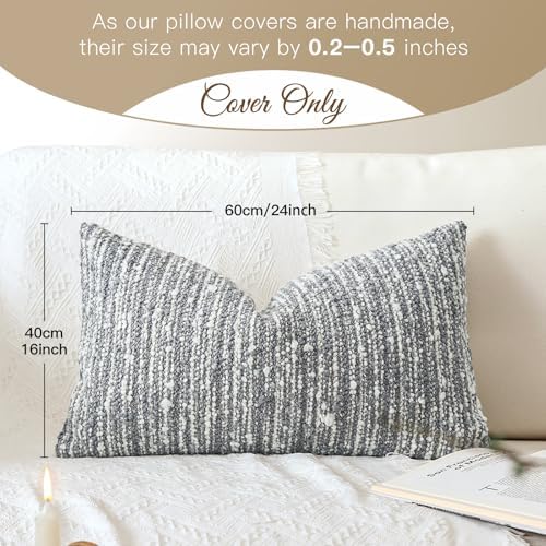 Artscope Lumbar Throw Pillow Cover 16x24 Super Thick Body Pillow Cover - Image 5