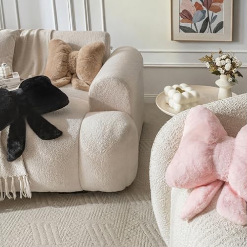 Room Decor Home Decor Bow Throw Pillows Decorative Pillows, Coffee 14.5"*12" - Image 4