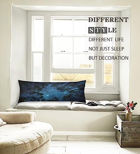 Galaxy Body Pillow Cover, Milky Way and Tree Forest - Image 4