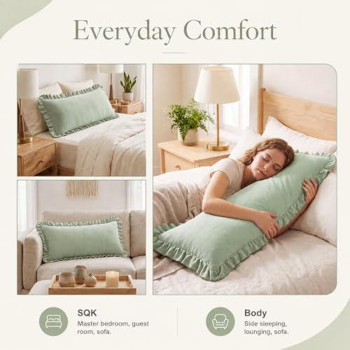 2 Pack Body Pillow Covers 20 x 54 Long Pillowcases - Image 6
