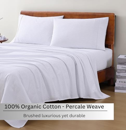 LANE LINEN Full Size Bed Sheets 100% Organic Cotton Soft - Image 3
