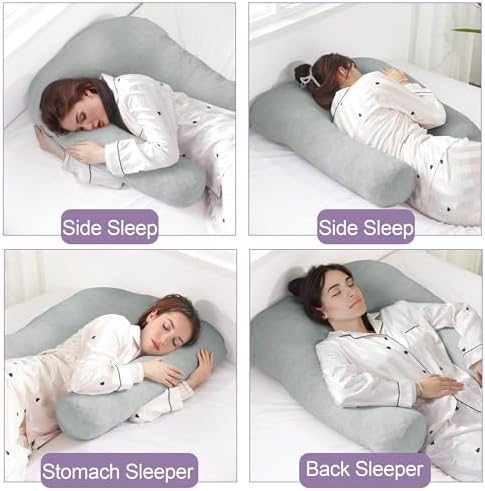 HOMBYS Cooling U Shaped Pillow for Neck, Contour Shoulder Pillow for Side - Image 4
