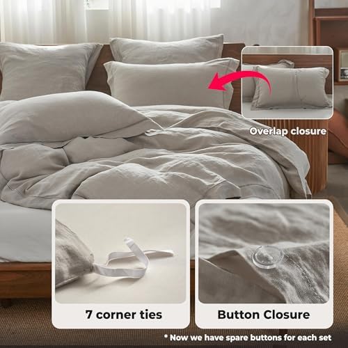 Simple&Opulence 100% French Linen Duvet Cover Set - Image 4