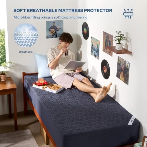 BEDLORE Waterproof Mattress Protector, Twin XL Size Mattress Pad - Image 3