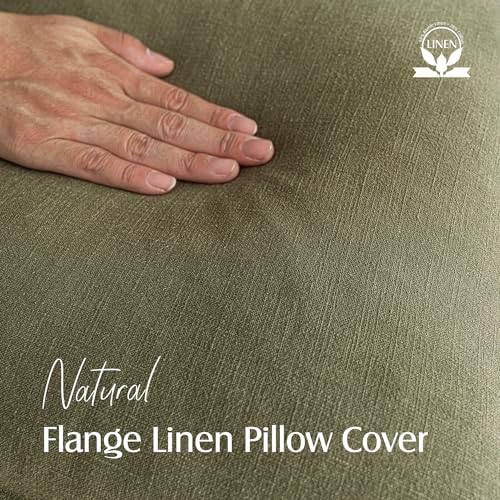 Foindtower Decorative Linen Lumbar Throw Pillow Covers 12x20 Olive Green - Image 2