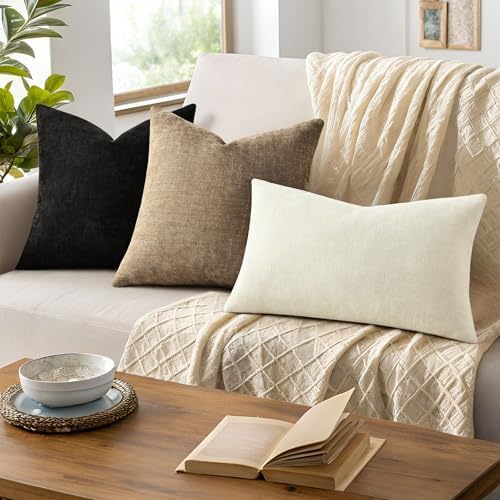 decorUhome Chenille Decorative Throw Pillow Covers 16x16 Set of 2 - Image 6