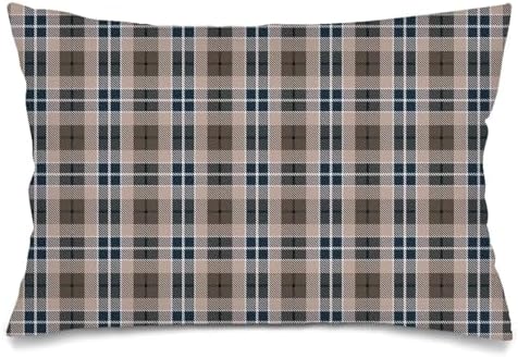 Scottish Tartan Plaid Throw Pillow Cases Queen Size Set of 2 Checkered Pillow by Unknown
