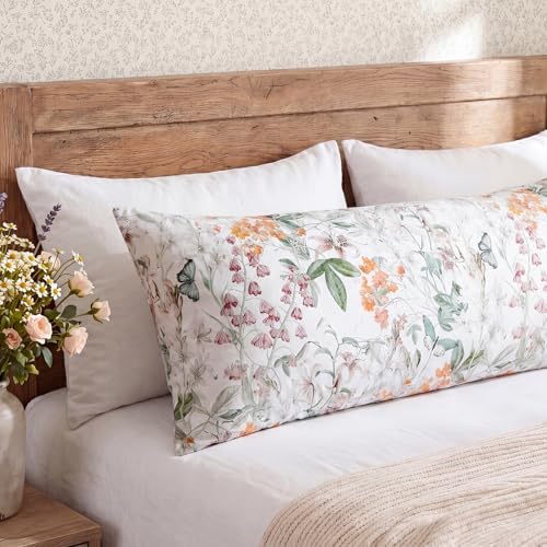 Bedorm 20 x 54 Body Pillow Cover 100% Cotton Body Pillow Case Yellow Flower - Image 4