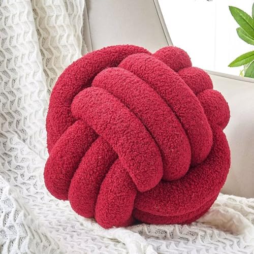 Uvvyui Knot Pillow Ball, Soft Home Decorative Round Throw Pillow, Handmade by Uvvyui