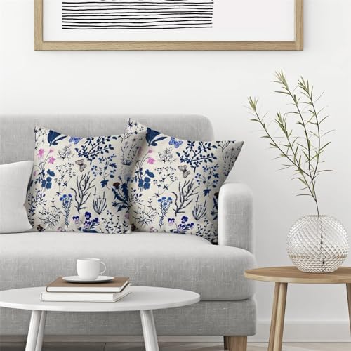 AEIOAE Summer Pillow Covers 20x20 Inch Set of 2, Seasonal Floral Outdoor - Image 3