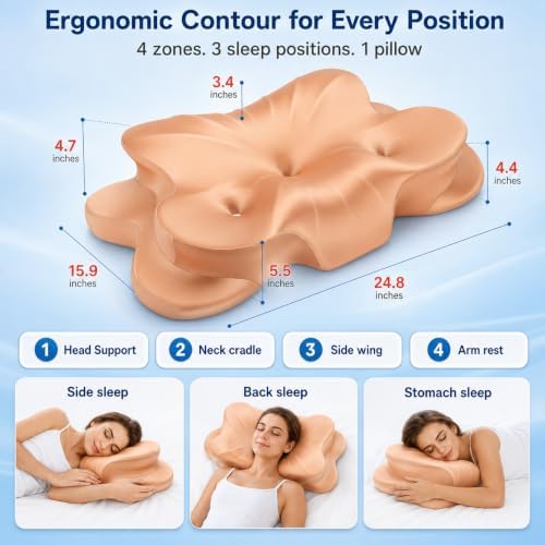 Cervical Memory Foam Pillow, Neck Pain Relief - Image 2