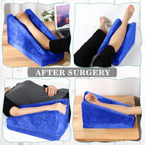 Buryeah Blue Arm Elevation Pillow 2 Pocket, Plush Material - Image 4