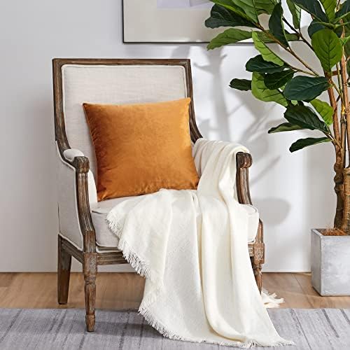 GIGIZAZA Decorative Throw Pillow Covers 18 x 18, Cinnamon Burnt Orange Soft - Image 6