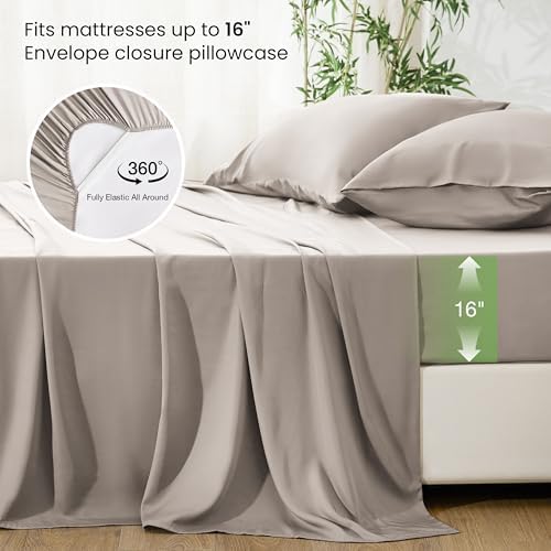 Love's cabin 4 Piece California King Size Sheet Set, 100% Rayon Derived from - Image 4