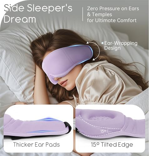 Sleep Mask with Headphones Bluetooth 5.4, TOPOINT 3D Eye Mask Blackout with - Image 5