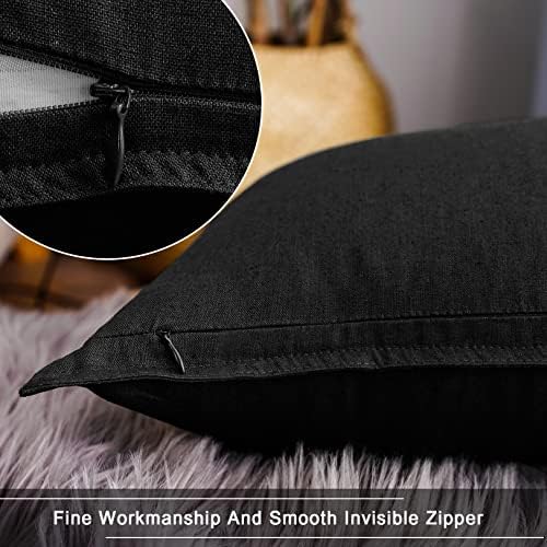 Jeanerlor Set of 2 20"x20" Pillowcase Cousion Cover Decor Cotton Linen - Image 4