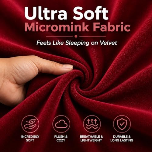 EVOLIVE Micromink Body Pillow Cover 21"x54", Zipper Closure - Image 2