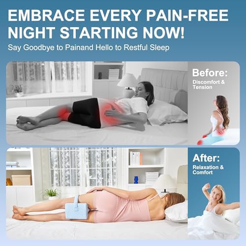 UJPFEO Knee Pillow for Side Sleepers, Leg Pillow for Sciatica, Joints Pain - Image 4