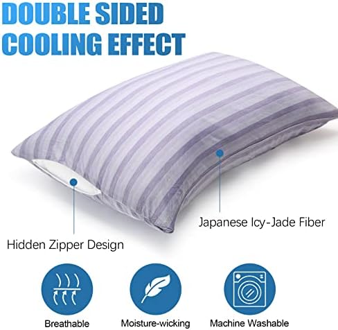 Cooling Pillow Case Covers Only, Standard Size Set of 2 - Image 2