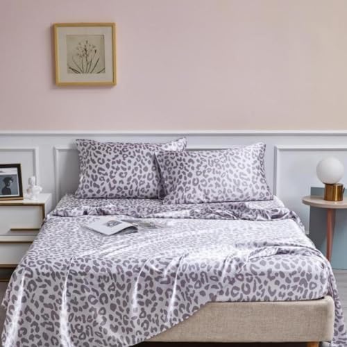 Grey Leopard Printed Pillow Cases, Standard Cheetah Satin Pillowcase - Image 6