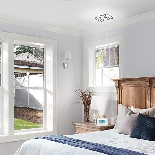 Homedics Dual Alarm Digital FM Clock Radio Time Projection - Image 4