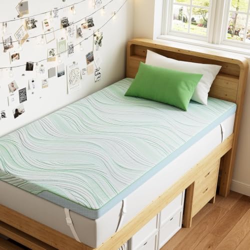 PERLECARE Twin Mattress Topper, 3 inch Medium Firm, Bamboo Washable Cover by PERLECARE-Becausewecare%E2%80%A6