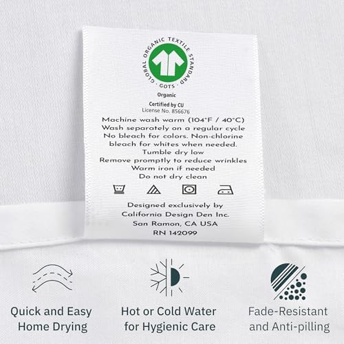 California Design Den Organic Cotton Twin Bed Sheet Set, Llama Print - Image 7