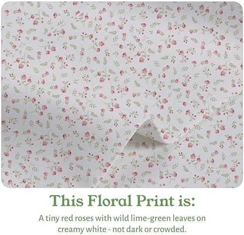California Design Den 100% Organic Cotton Full Sheets, Floral Print - Image 4