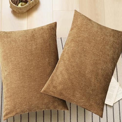 CaliTime Decorative Throw Pillow Covers 26 X 20 Inches Apricot Brown - Image 5