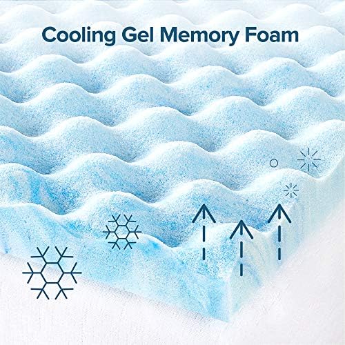 ZINUS 1.5 Inch Swirl Gel Cooling Memory Foam Mattress Topper, Cooling Airflow - Image 5