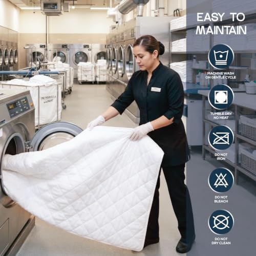 Bulk 9-Pack King Hotel Quilted Mattress Pad - Image 6
