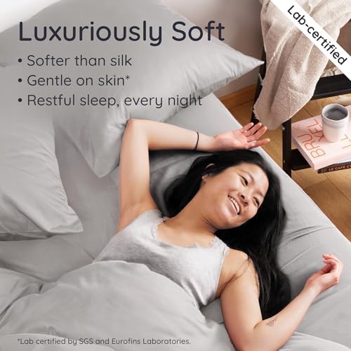 Bambaw 100% Viscose Derived from Bamboo Fitted Sheet Queen Size, Cooling Fitted - Image 5