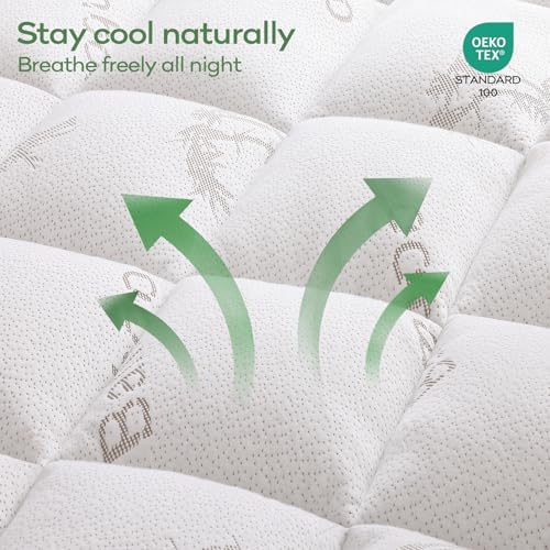 OLANLY California King Bamboo Viscose Cooling Mattress Topper - Image 3