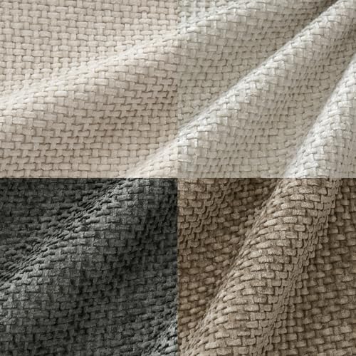 MIULEE Soft Decorative Chenille Euro Pillow Covers Neutral 22x22 Pack of 4 - Image 2