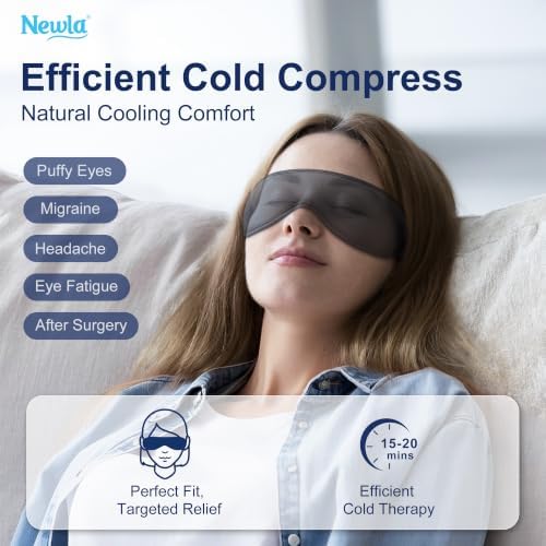Cooling Gel Eye Mask for Puffiness, Contoured Cold Compress for Eyes - Image 4