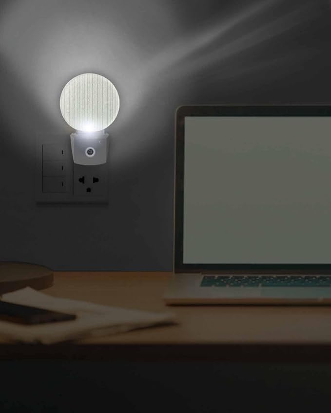 Night Lights Auto Sensor Sage Green Pinstripes Night Light Woven Denim Striped - Image 7