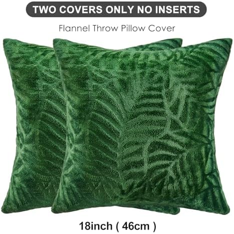 SOCHOW Decorative Throw Pillow Covers 18x18 Inches Set of 2, Olive Green - Image 5
