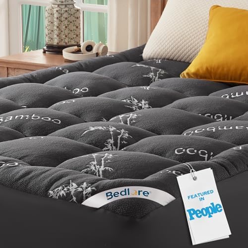 BEDLORE King Mattress Topper, Thick Pillow Top Mattress Pad by Bedlore