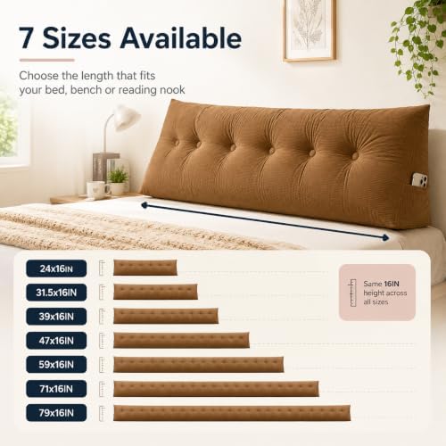 Dorm Headboard Pillow Twin XL Dorm Bed Wedge Cushion, Bed Backrest Bolster - Image 6