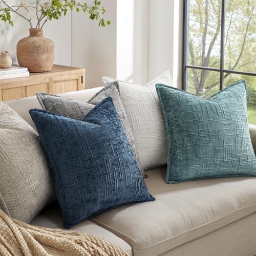 decorUhome Chenille Decorative Throw Pillow Covers 24x24 Set of 2 - Image 7
