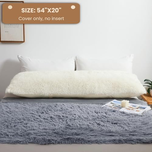 MEGO Luxury Fluffy Faux Fur Body Pillow Cover 20"x54" - Image 3