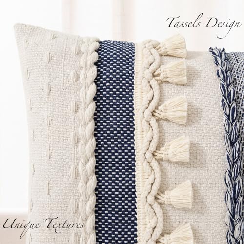 Kevin Textile Boho Tassel 12x20 Inch Lumbar Pillow Cover 1 Pack - Image 2