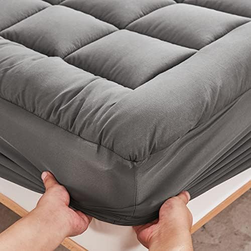 Mattress Pad Cover with Stretches to 18” Deep Pocket Fits Up to 8”-21” Cooling - Image 5