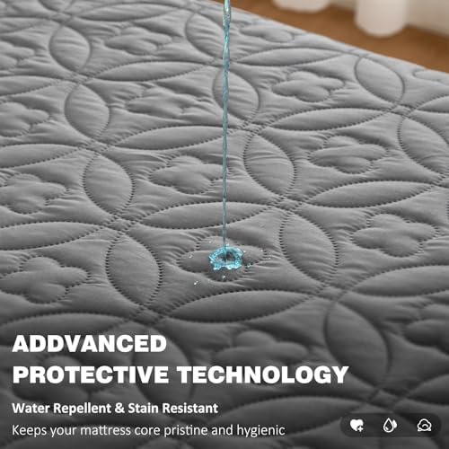 5-Sided Waterproof Mattress Protector, Noiseless Bedding Pad - Image 2