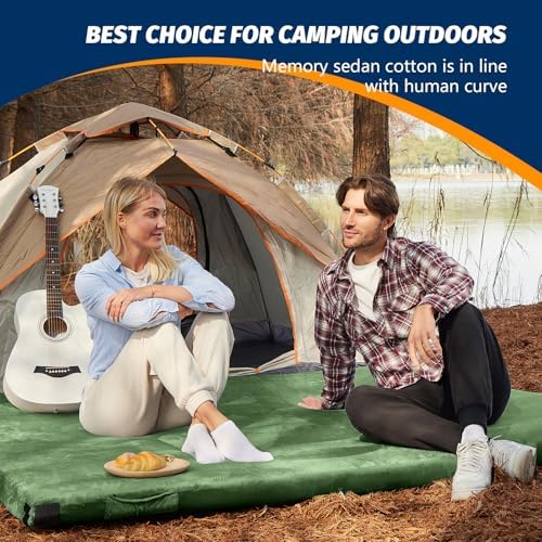 CYMULA Memory Foam Camping Mattress Pad, Sleeping Mat, Portable Roll Up Mattress - Image 4