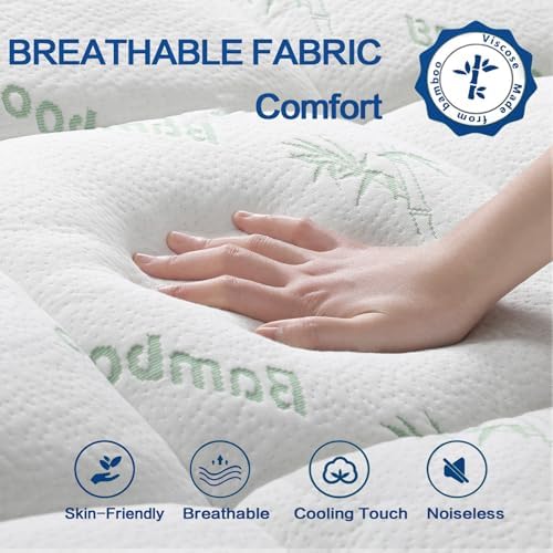 Mattress Topper Twin Size, Cooling Extra Thick Breathable Viscose Made from - Image 3