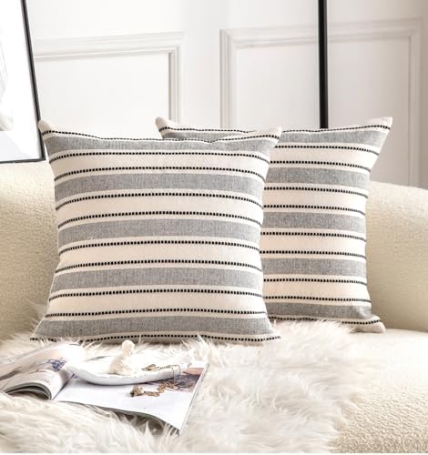 Cethom Decorative Boho Throw Pillow Covers, Farmhouse Textured Pillow Case by Cethom