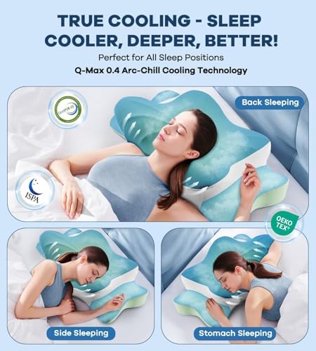 DONAMA Cervical Pillow for Neck and Shoulder Pain Relief, Cooling Contour - Image 4