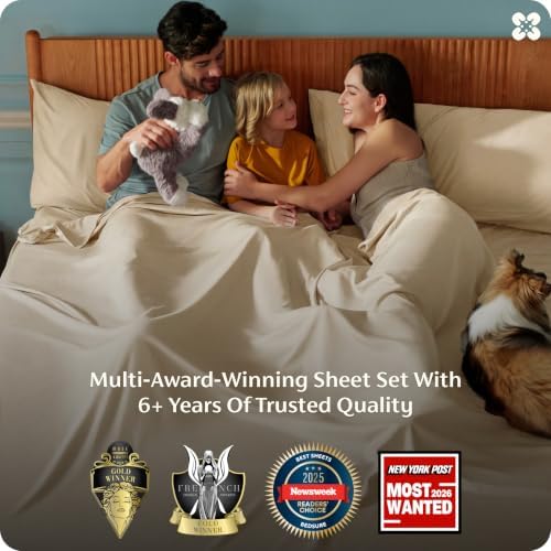 Bedsure PureWoven 100% Rayon Derived from Bamboo, King Size Sheets Set - Image 3